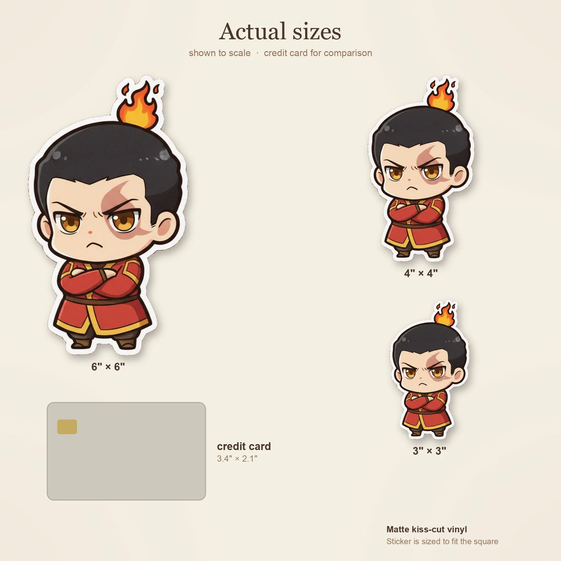 A tiny stylized Zuko throws a fiery temper tantrum with little puffs of steam escaping his mouth., view 3