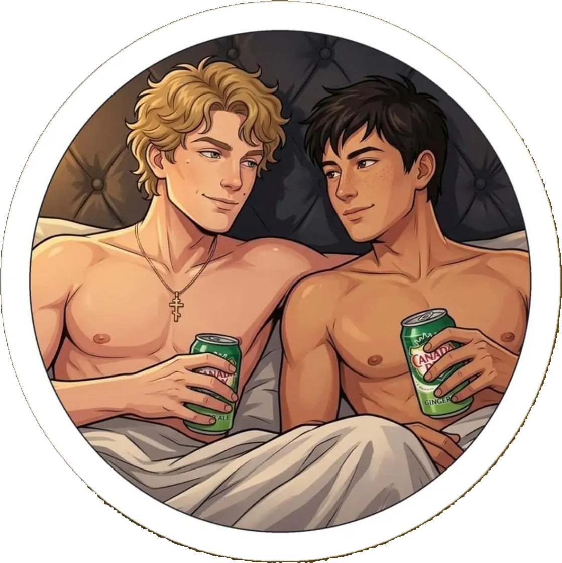 Ilya and Shane share a quiet conversation over cans of ginger ale while keeping their intense mutual affection a secret.