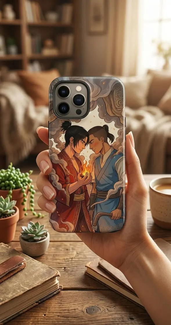 Zuko and Sokka share a soft moment of quiet affection as their slow burn romance finally blossoms., view 4