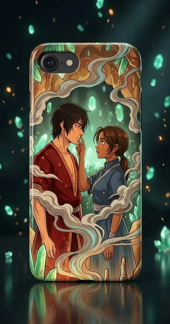 Zuko and Katara share a tender and transformative moment deep within the glowing crystal catacombs of Ba Sing Se.