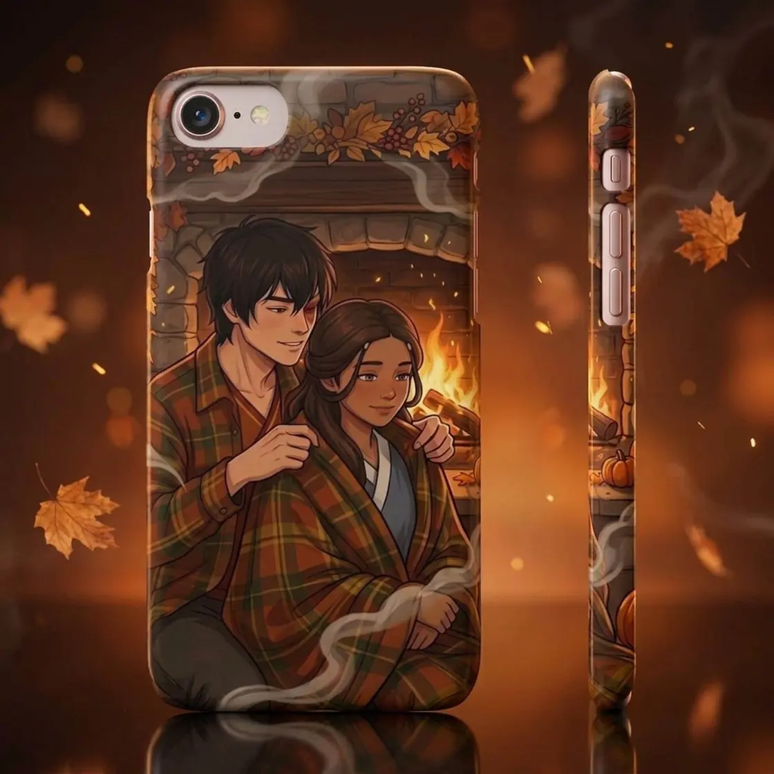 Zuko and Katara share a warm autumn afternoon together bundled up against the crisp fall weather.