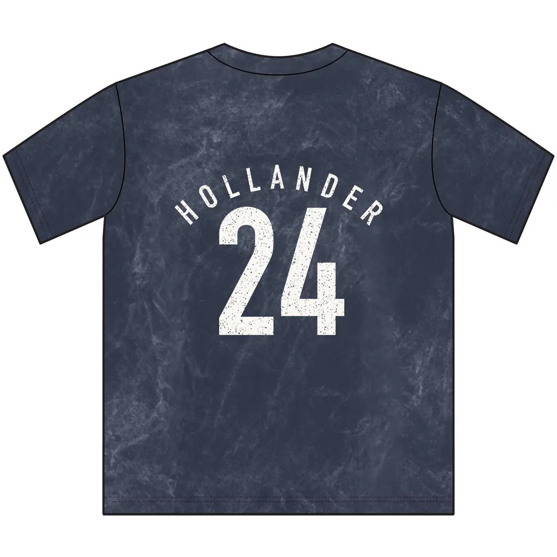 A vintage distressed design showcasing Shane Hollander and his iconic number twenty four for true fans of the ice., view 5