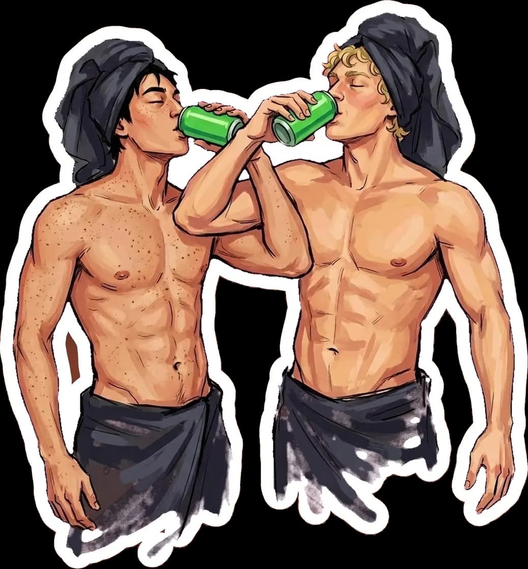 A refreshing glass of ginger ale sits ready, serving as a quiet nod to Shane and Ilya's private moments together.