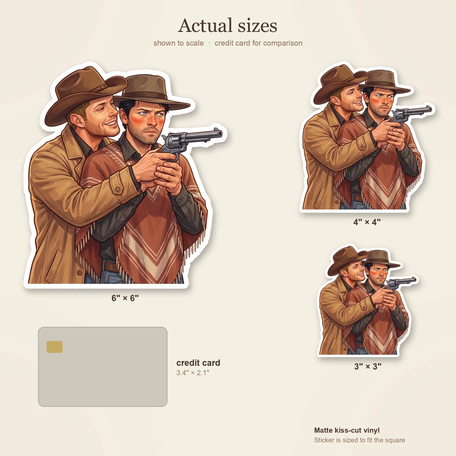 Dean gives Cas a hands-on western shooting lesson while dressed up in his favorite cowboy Halloween costume., view 3