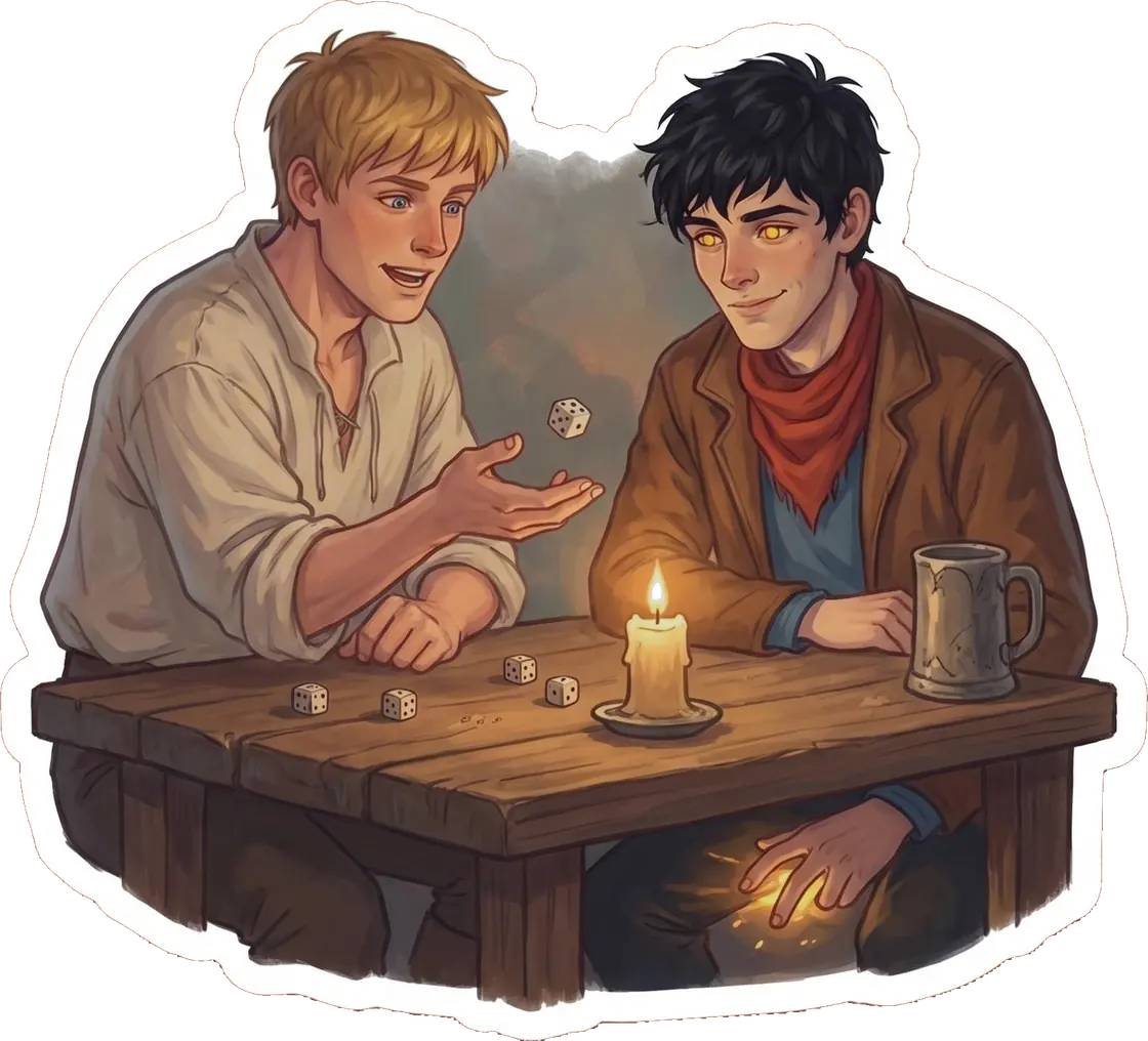 Arthur catches his supposedly gambling manservant hiding right in the middle of the local tavern.