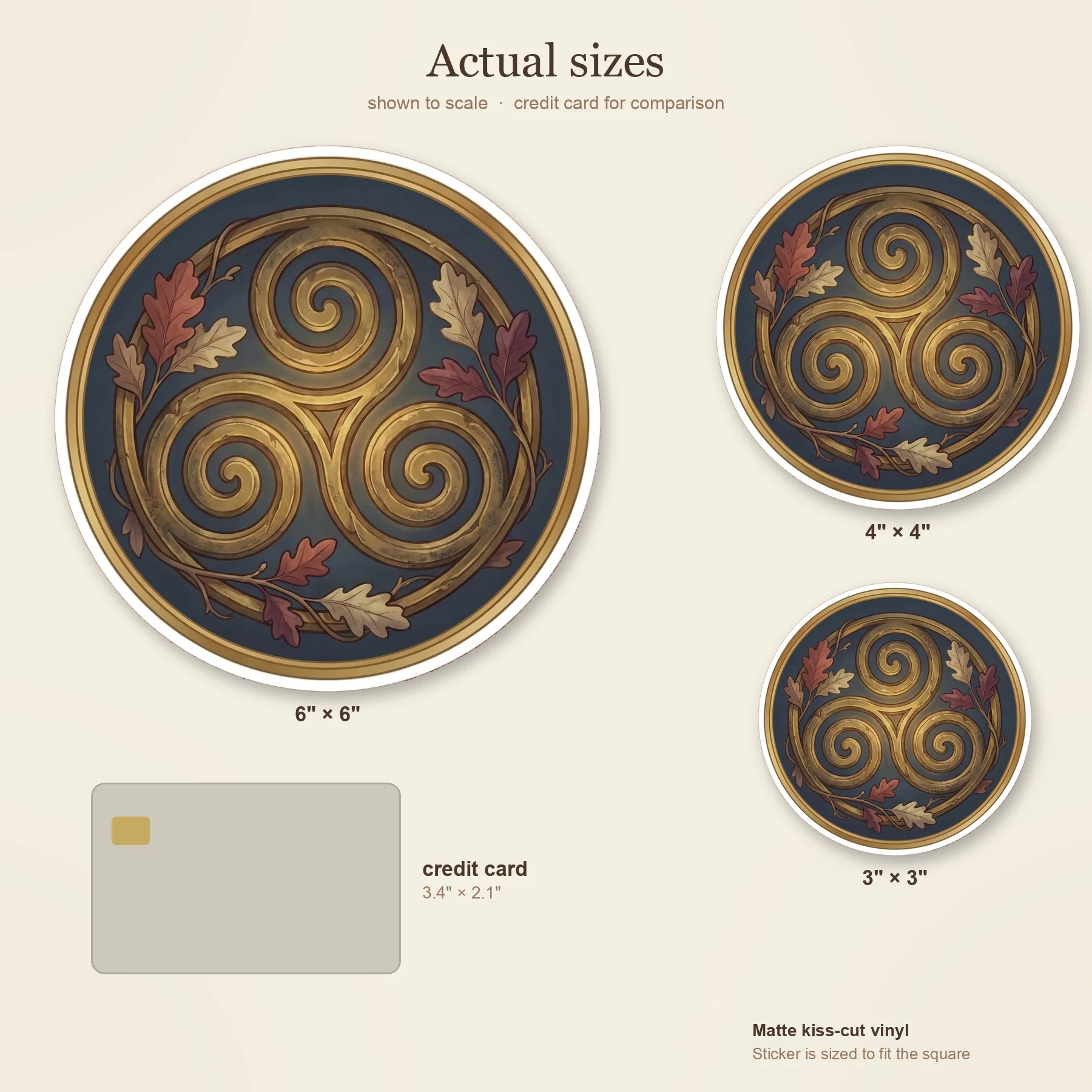 The ancient druid triskelion features three spiraling arms symbolizing the profound magic of the Old Religion., view 3