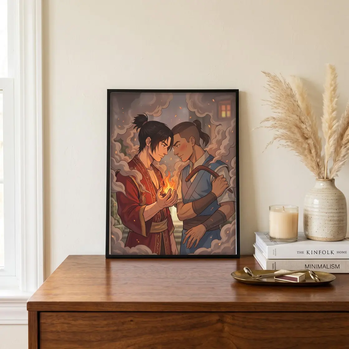 Zuko and Sokka share a soft and hesitant glance that clearly captures the developing affection between the two friends., view 4