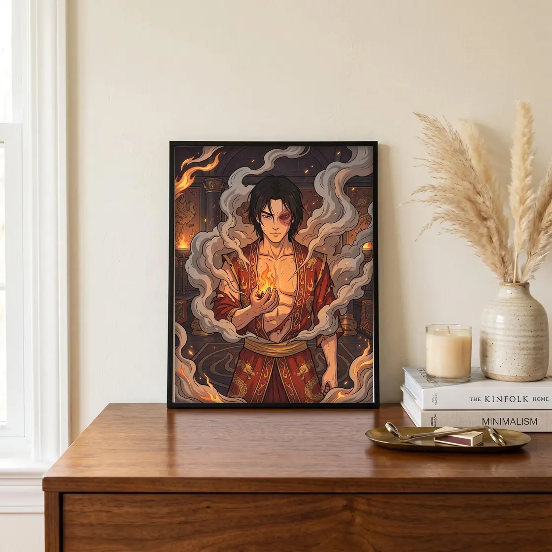 Zuko stands with quiet confidence as steam curls around him to highlight his mastery and control over his inner fire., view 4