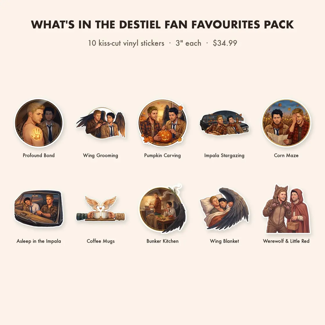 A diverse ten-piece collection featuring memorable scenes and quiet moments shared by the hunter and his favorite angel., view 3