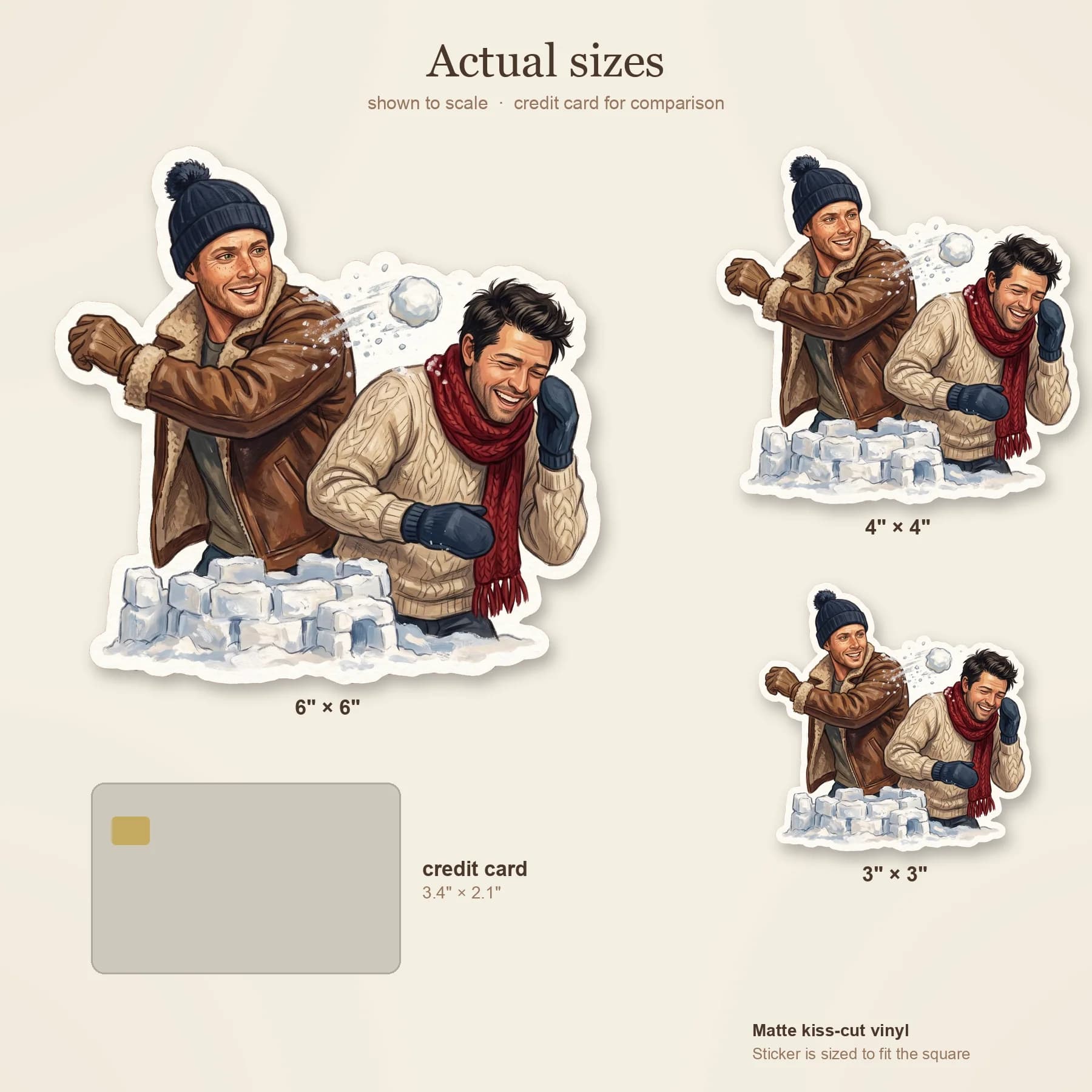 Dean and Castiel engage in a highly competitive snowball fight outside the snowy bunker., view 3