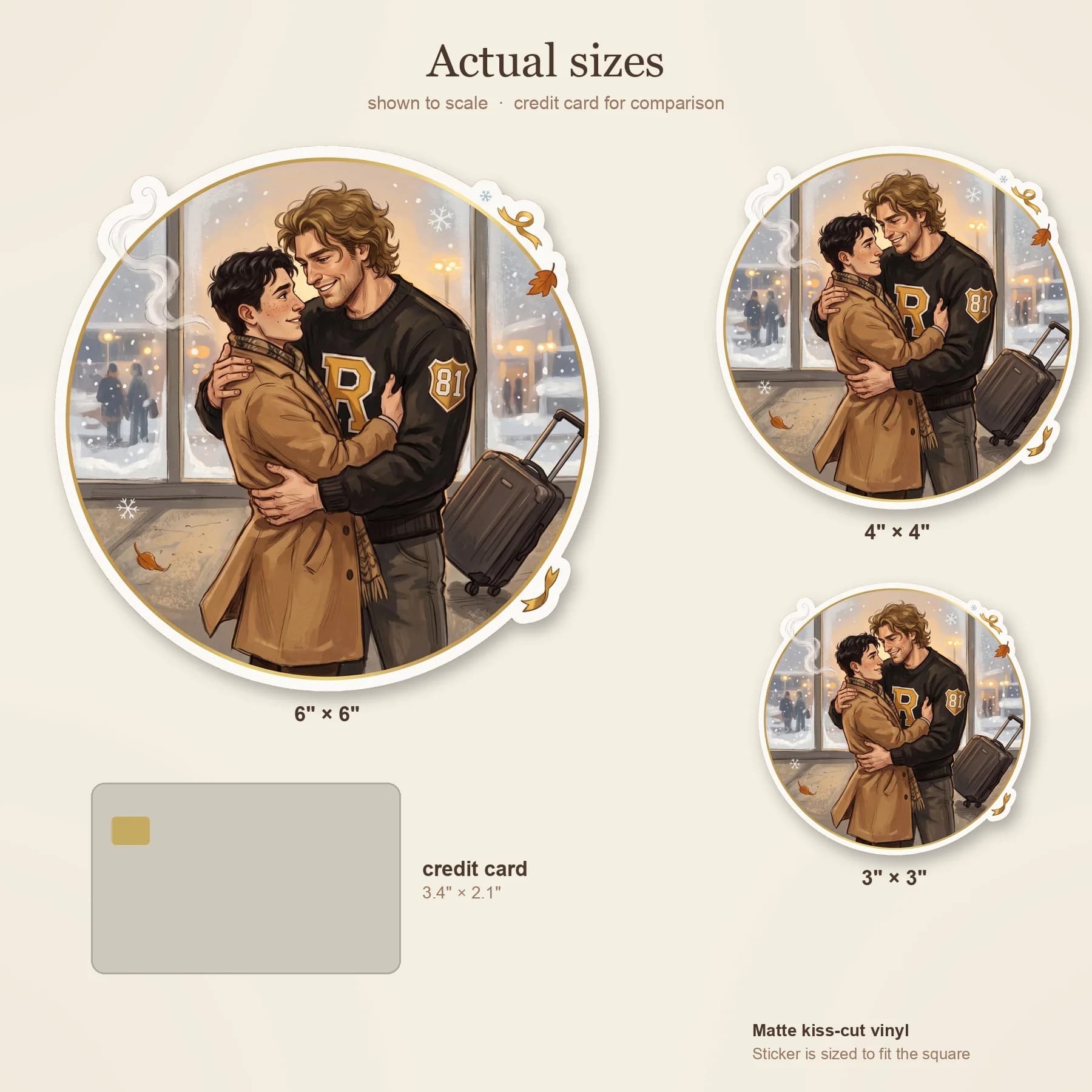 Ilya and Shane finally embrace warmly in the falling snow after a long airport separation., view 3