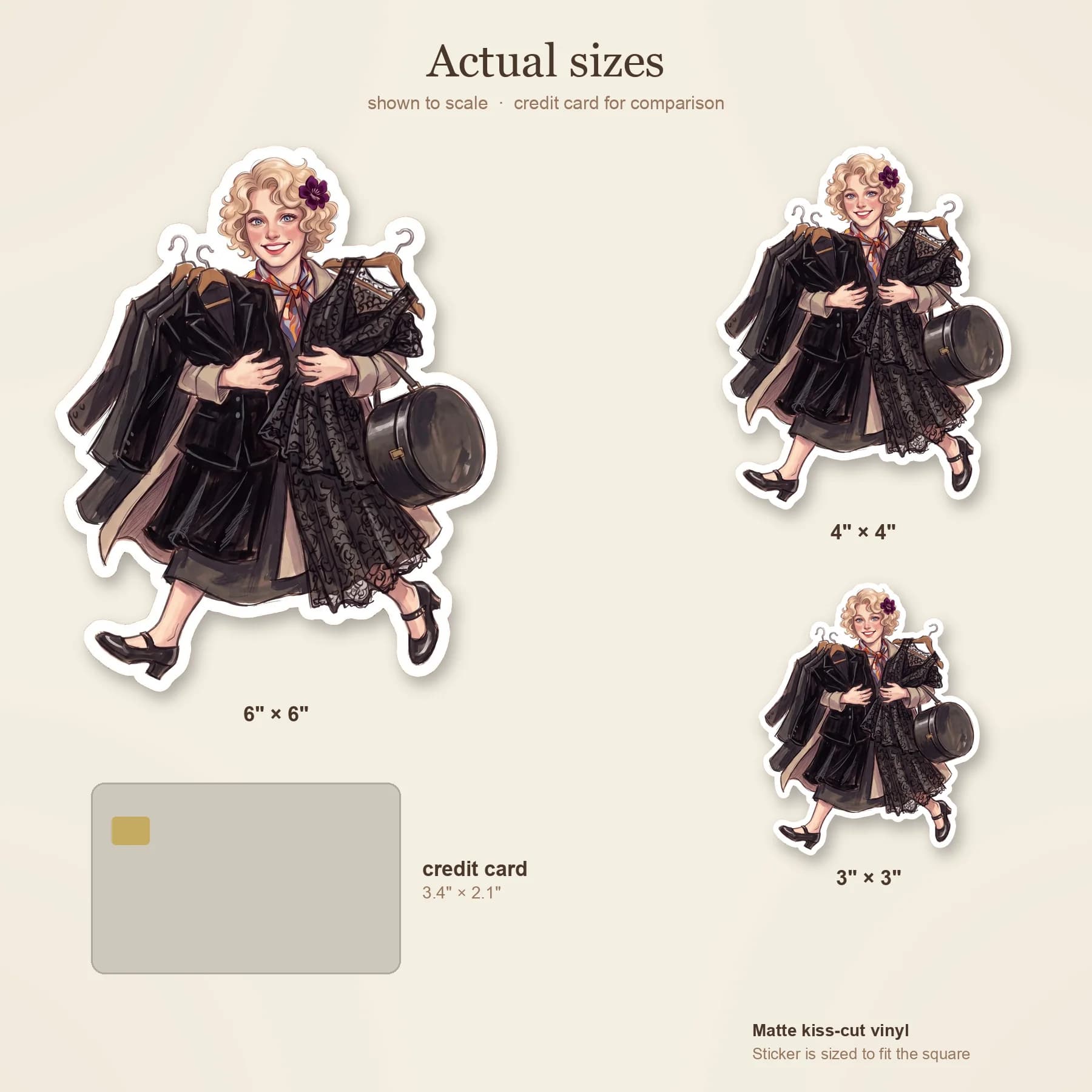 Effie sorts thoughtfully through a somber collection of vintage black dresses to find something appropriate to wear., view 3