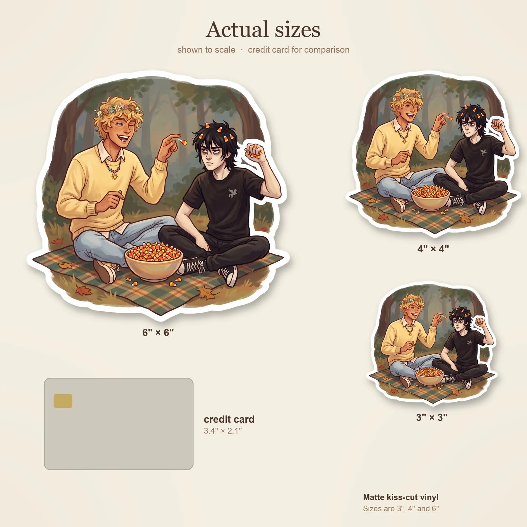 Will looks deeply offended as he defends a handful of sugary candy corn, while Nico stares back with utter disgust at the yellow and orange treats. Their playful bickering is the highlight of the even, view 4
