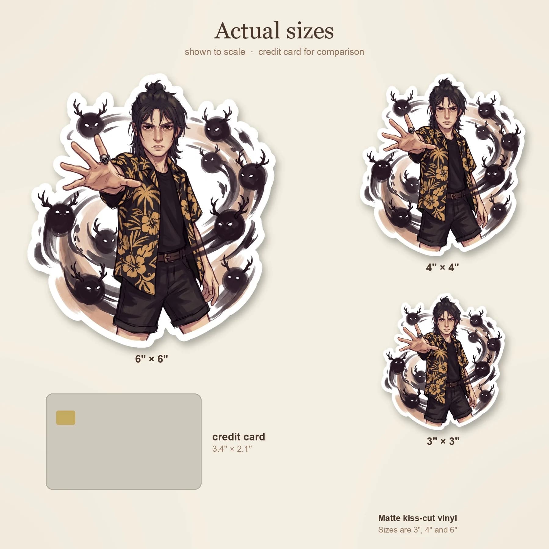 A swarm of surprisingly adorable cacodemons surrounds Nico, including the famously named little demon. The contrast between the gloomy son of Hades and his round, chaotic companions makes this design , view 4