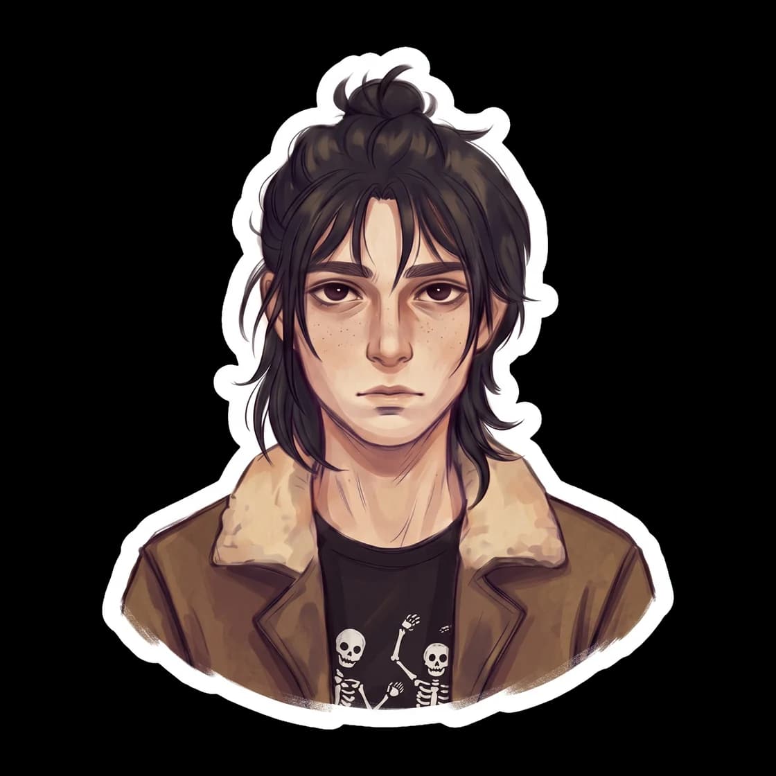 Nico delivers his classic, unimpressed stare with his arms crossed tightly over his chest. His dark hair falls into his eyes as he judges a terrible plan being proposed by the other campers.