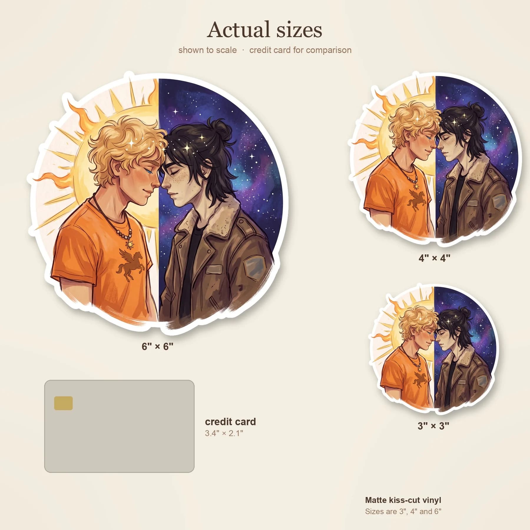 Golden solar flares intertwine with dark silver constellations in this celestial representation of Will and Nico. The symbolic design weaves light and shadow together to honor the balance between the , view 4