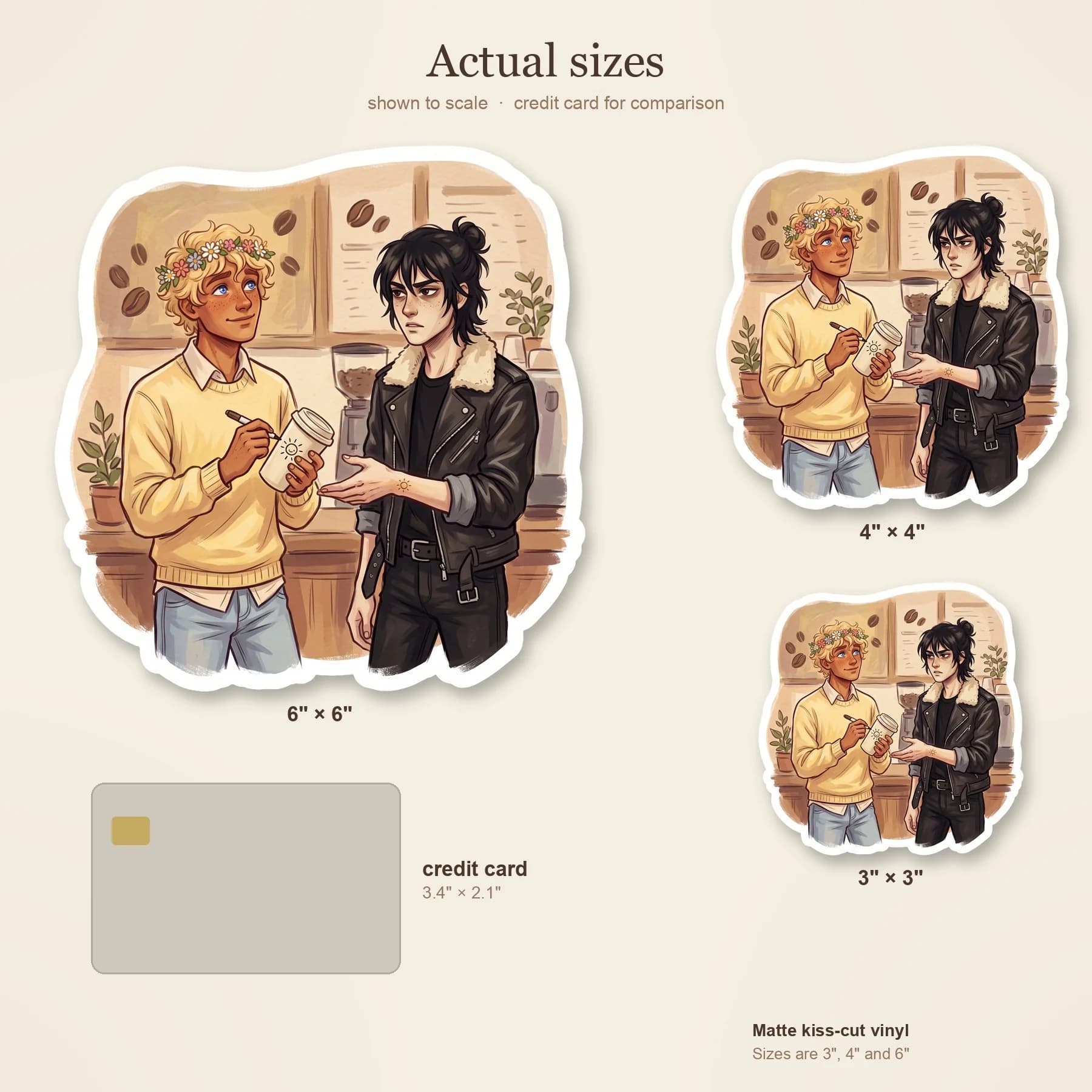 Will stands behind the espresso machine in a green apron, handing a dark roast to Nico. A glowing soulmate mark rests faintly on both of their wrists, connecting the grumpy customer and the sunny bari, view 4