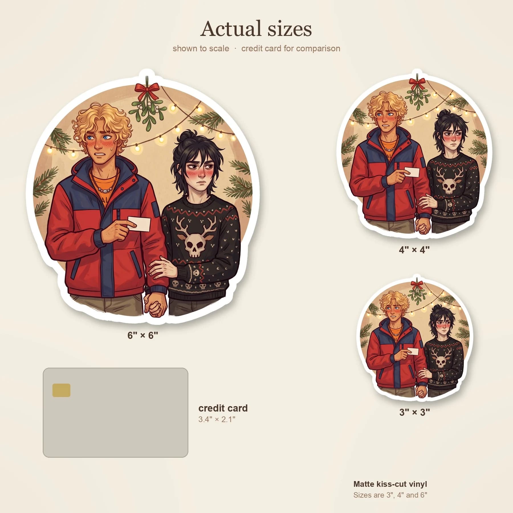 The boys wear mismatched festive sweaters while standing stiffly under a sprig of mistletoe, trying to maintain their fake relationship ruse. Nico blushes deeply into his scarf while Will offers a cha, view 4