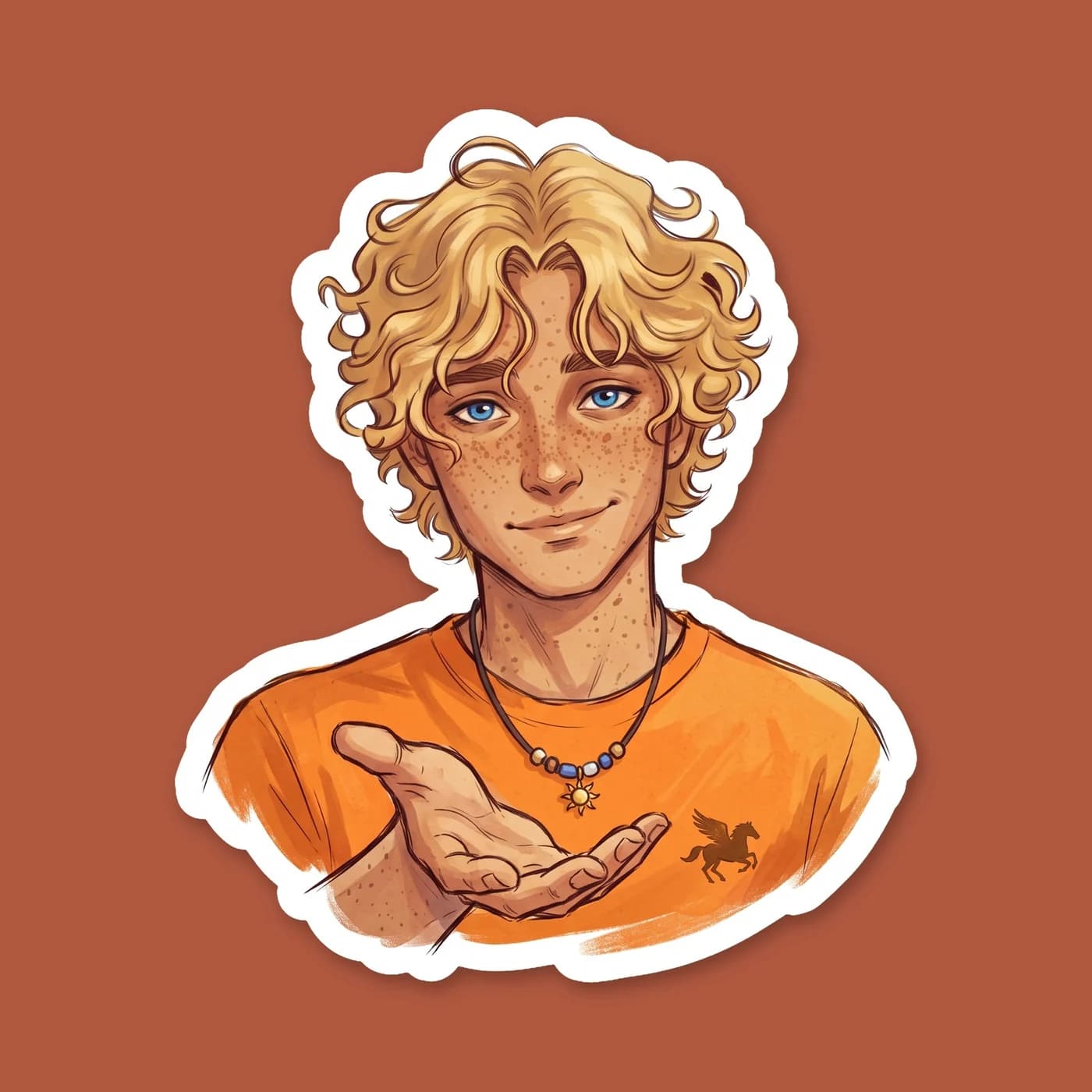 This design captures Will giving a warm, reassuring smile that could light up the darkest corners of camp. It is a gentle nod to his approachable nature and the quiet strength he offers to those aroun, view 2