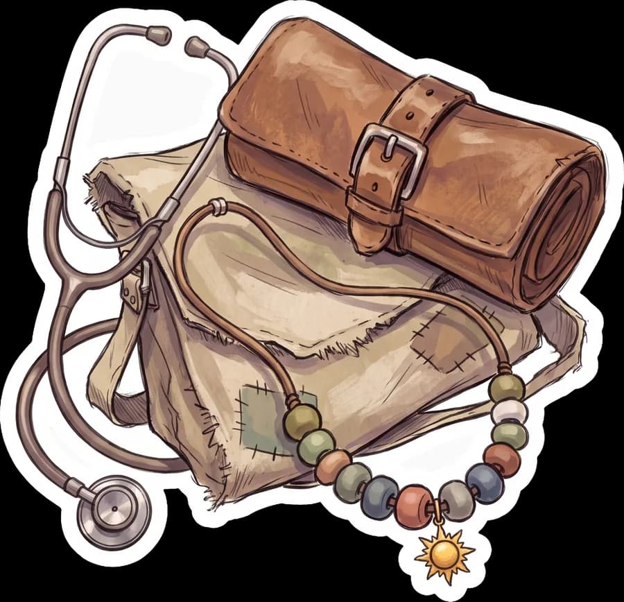 Camp beads and a sun charm
